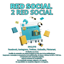 Dos redes sociales a elegir: Facebook, Twitter, Instagram, LinkedIn, Pinterest o Google my Business