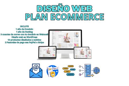 Diseño web con Hosting y Dominio de un ecommerce